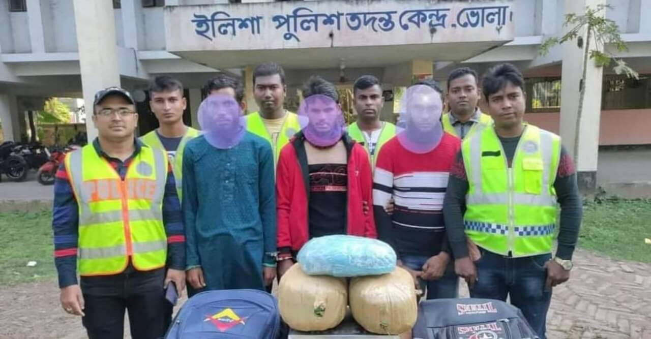 ভোলায় গাঁজা সহ গ্রেফতার ৩