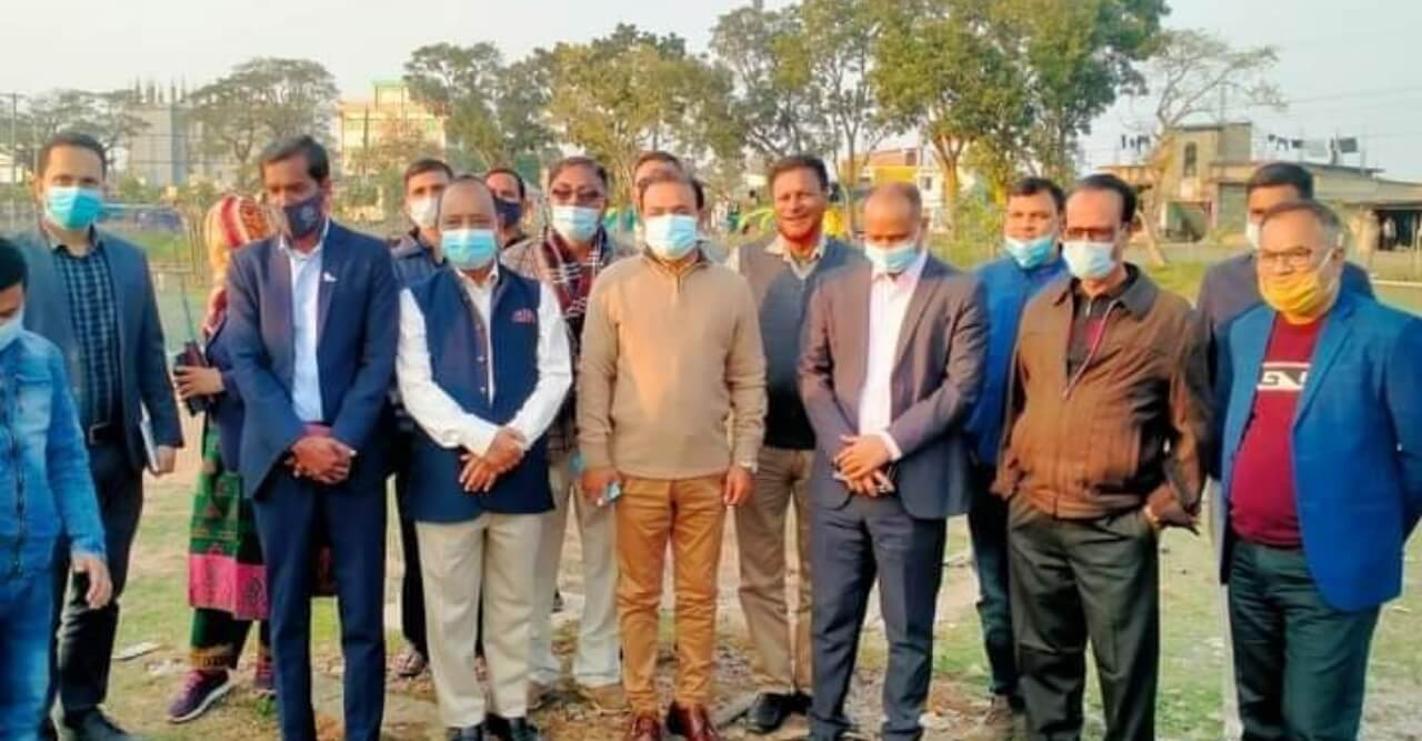 নেত্রকোণা শহরের যানজট নিরসনে নতুন বাস স্ট্যান্ডের স্হান পরিদর্শন