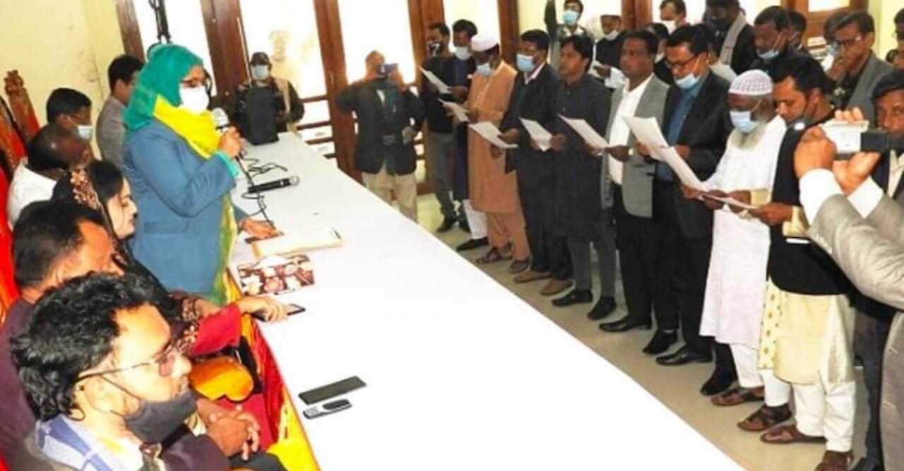 নন্দীগ্রামে ইউপি সদস্যদের শপথ গ্রহণ