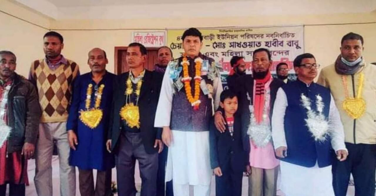 জোড়াবাড়ী ইউপির নবনির্বাচিত চেয়ারম্যান ও সদস্যবৃন্দের দায়িত্বভার গ্রহণ ও সংবর্ধনা প্রদান