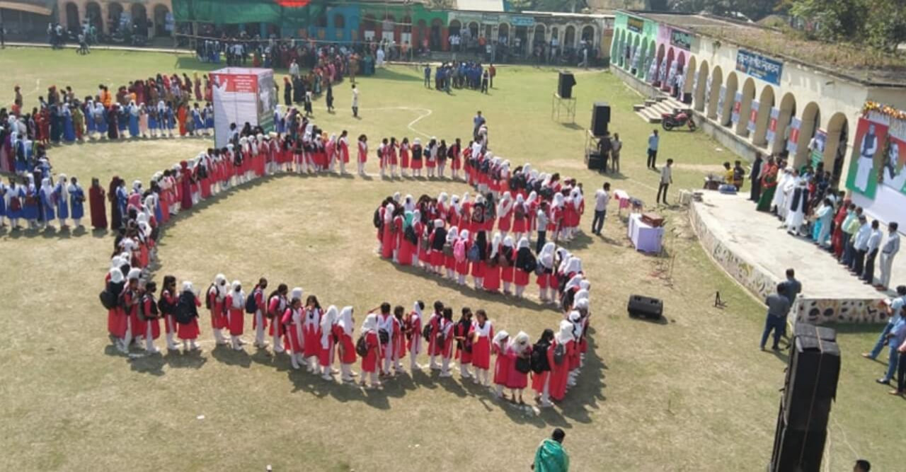 নড়াইলে হাজারো কণ্ঠে ৭ই মার্চের ভাষণ এবং শুদ্ধসুরে জাতীয় সংগীত পরিবেশন