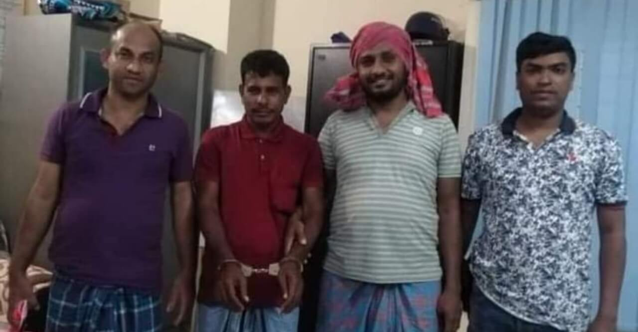কোম্পানীগঞ্জে কৃষক ছদ্মবেশে আসামী গ্রেফতার করে পুলিশ