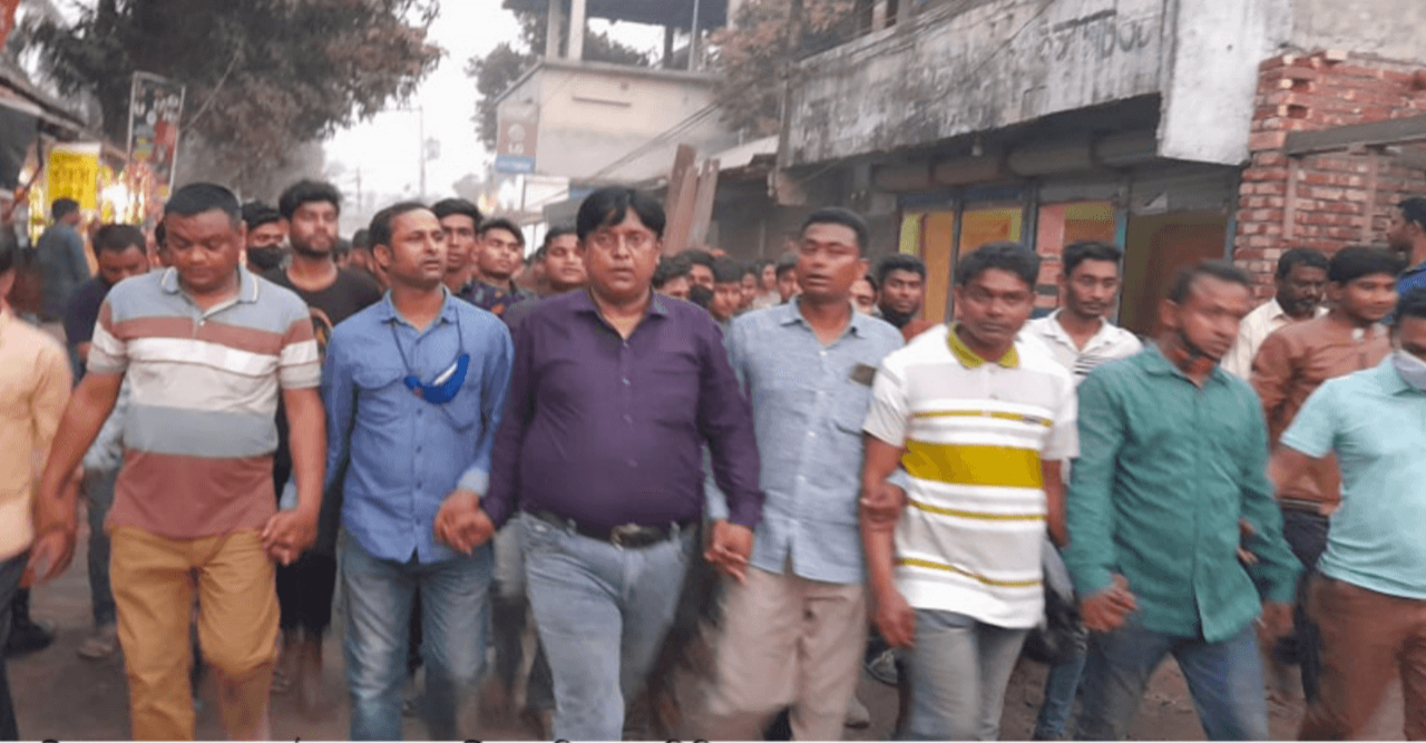 লেবুকে সাধারণ সম্পাদক নির্বাচনের দাবিতে মিছিল সমাবেশ