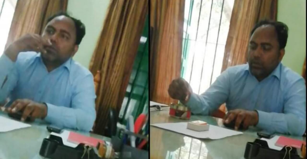 রাণীশংকৈলে অফিসে বসে ধূমপান সেবন করছেন উপজেলা প্রকৌশলী !