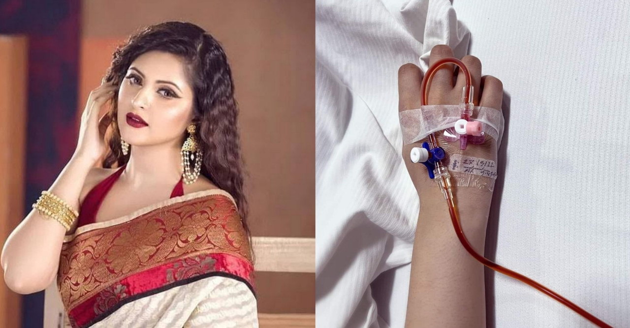 আহত হয়ে হাসপাতালে ভর্তি চিত্রনায়িকা পরীমণি