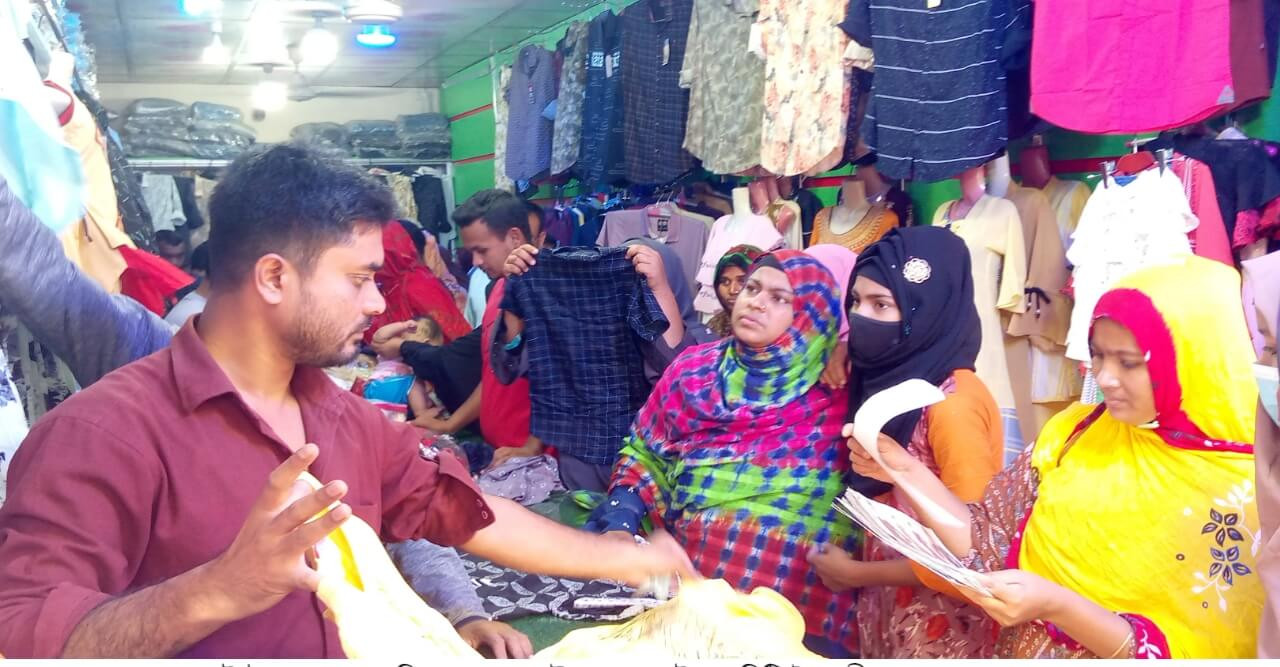 সুন্দরগঞ্জে জমে উঠেছে ঈদের কেনাকাটা