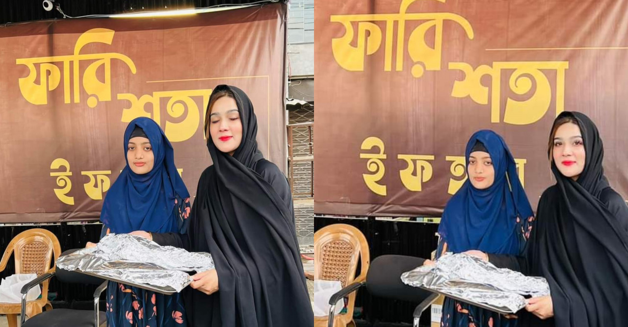 রেস্টুরেন্টে ইফতারি বিক্রি করছেন মাহিয়া মাহি
